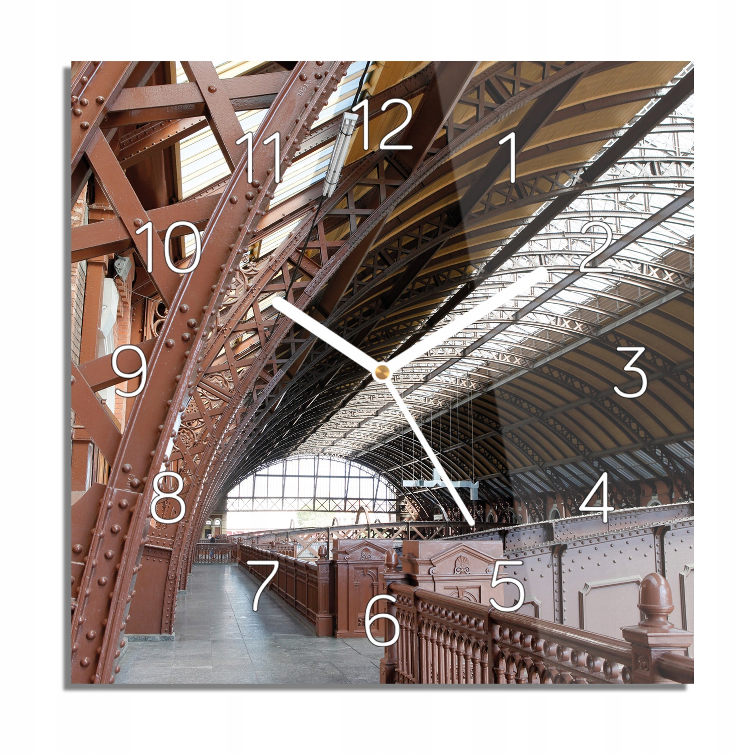 

Stacja Brazylia zegar szklany nowoczesny 30x30