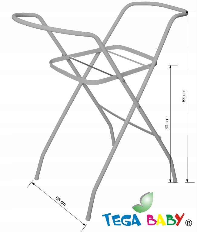 WANIENKA 102 DUŻA Kaczka błękit STOJAK STELAŻ Tega Szerokość produktu 102 cm