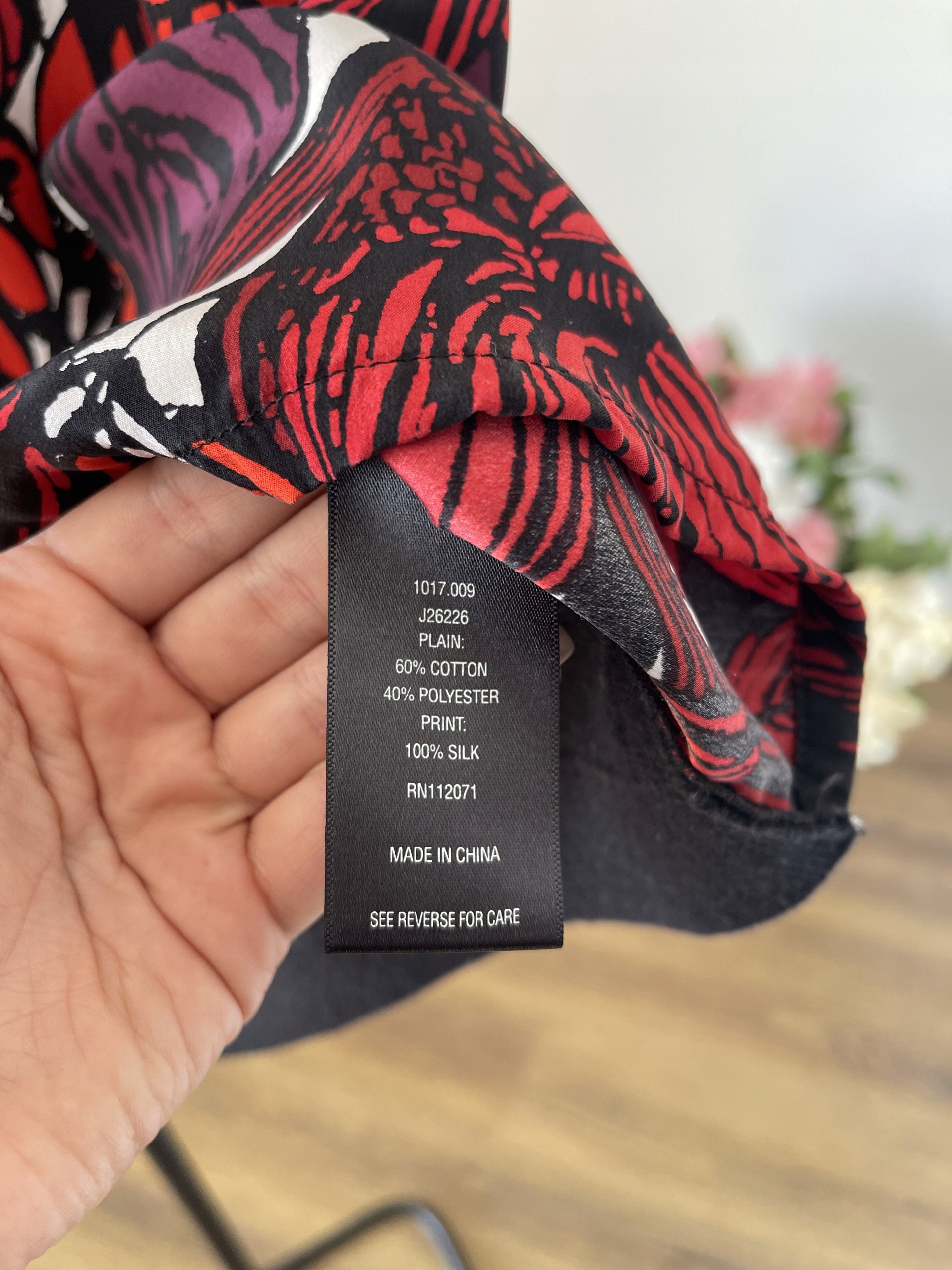 Jigsaw sweterkowy top z jedwabnym przodem M Wzór dominujący mix wzorów