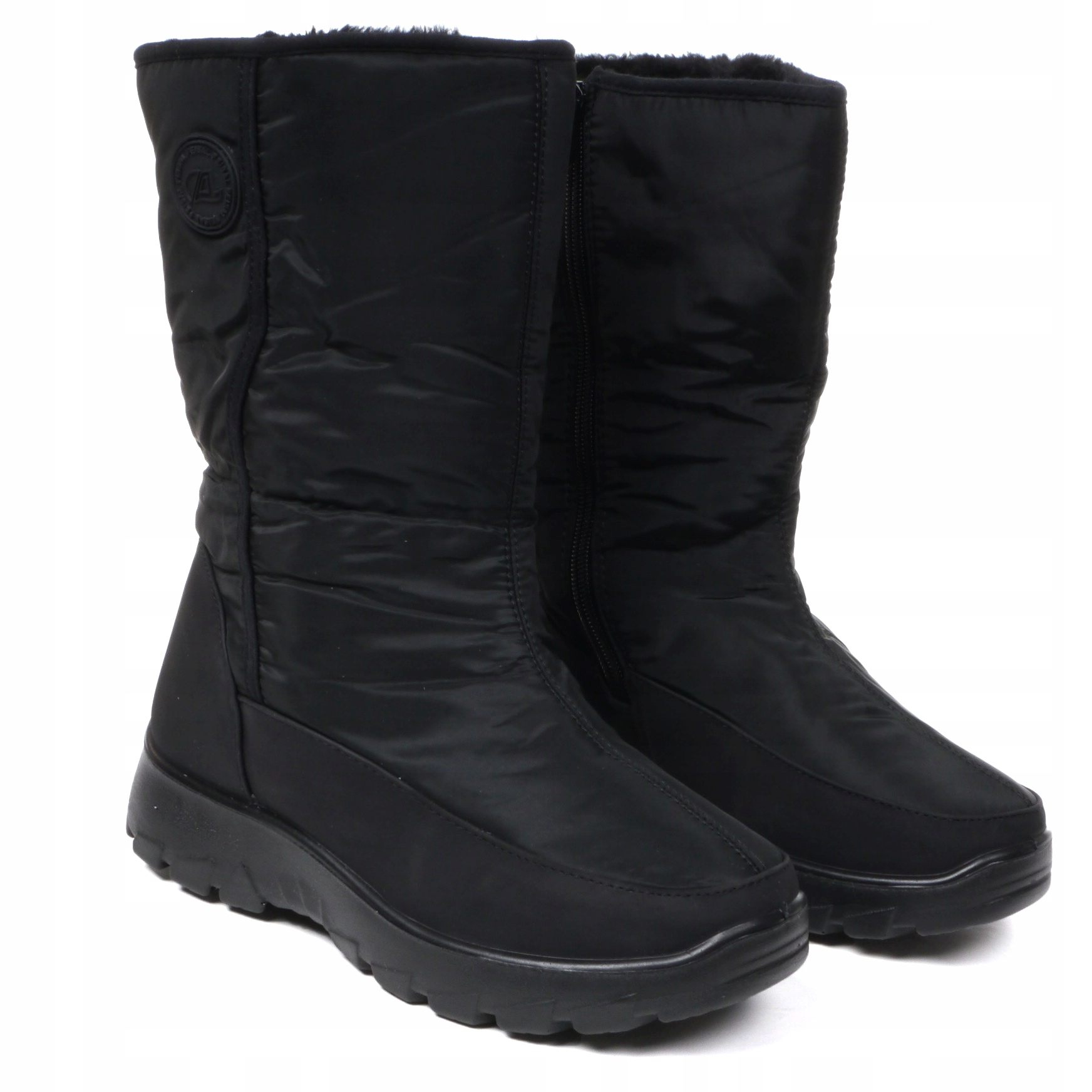 Śniegowce Damskie Ciepłe Buty Zimowe Kozaki Sportowe Ocieplane Czarne 38 Rozmiar 38