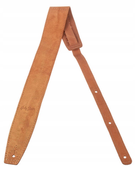 Kožený pásek pro elektrickou akustickou kytaru Harley Benton Suede Brown