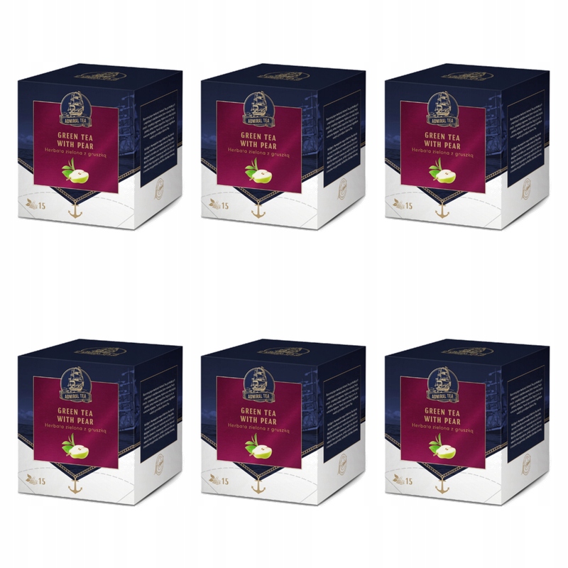 Admiral Tea Zelená s hruškou, erbovní náplň 15x2g X6