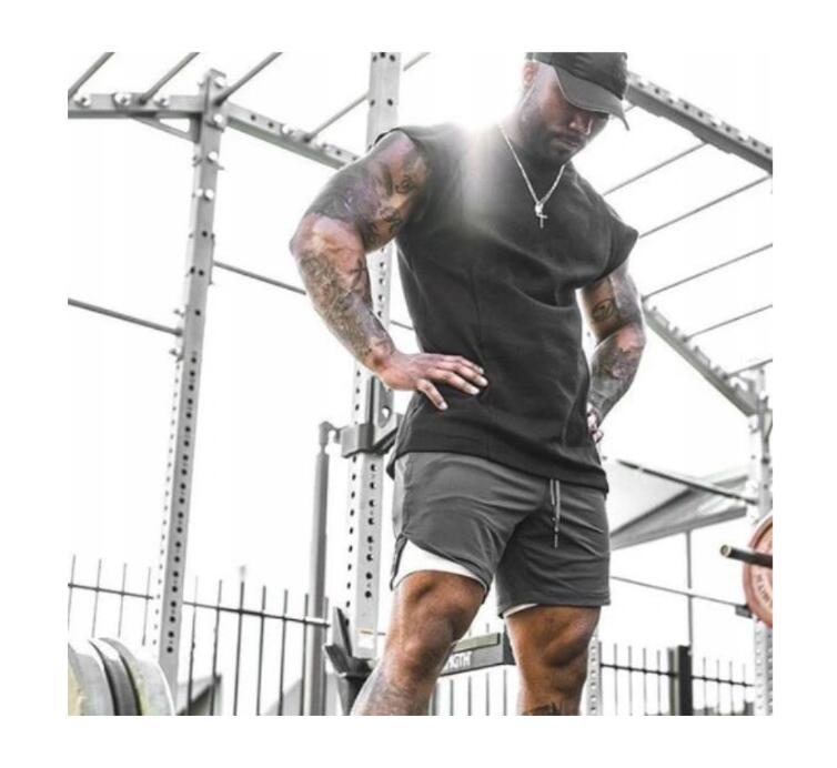 Męskie Dwuwarstwowe Oddychająca Spodenki Trening Marka inna