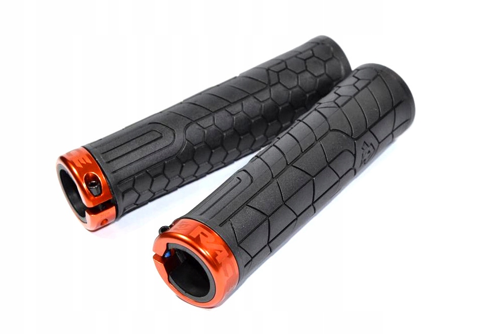 Chwyty gripy rowerowe do kierownica Race Face Getta czarne pomarańcz 33 mm
