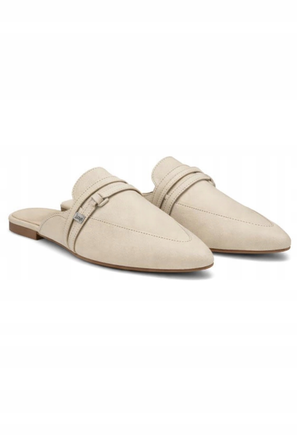 Klasické Dámské Nazouváky S Ozdobným Páskem Béžové 37 I3A