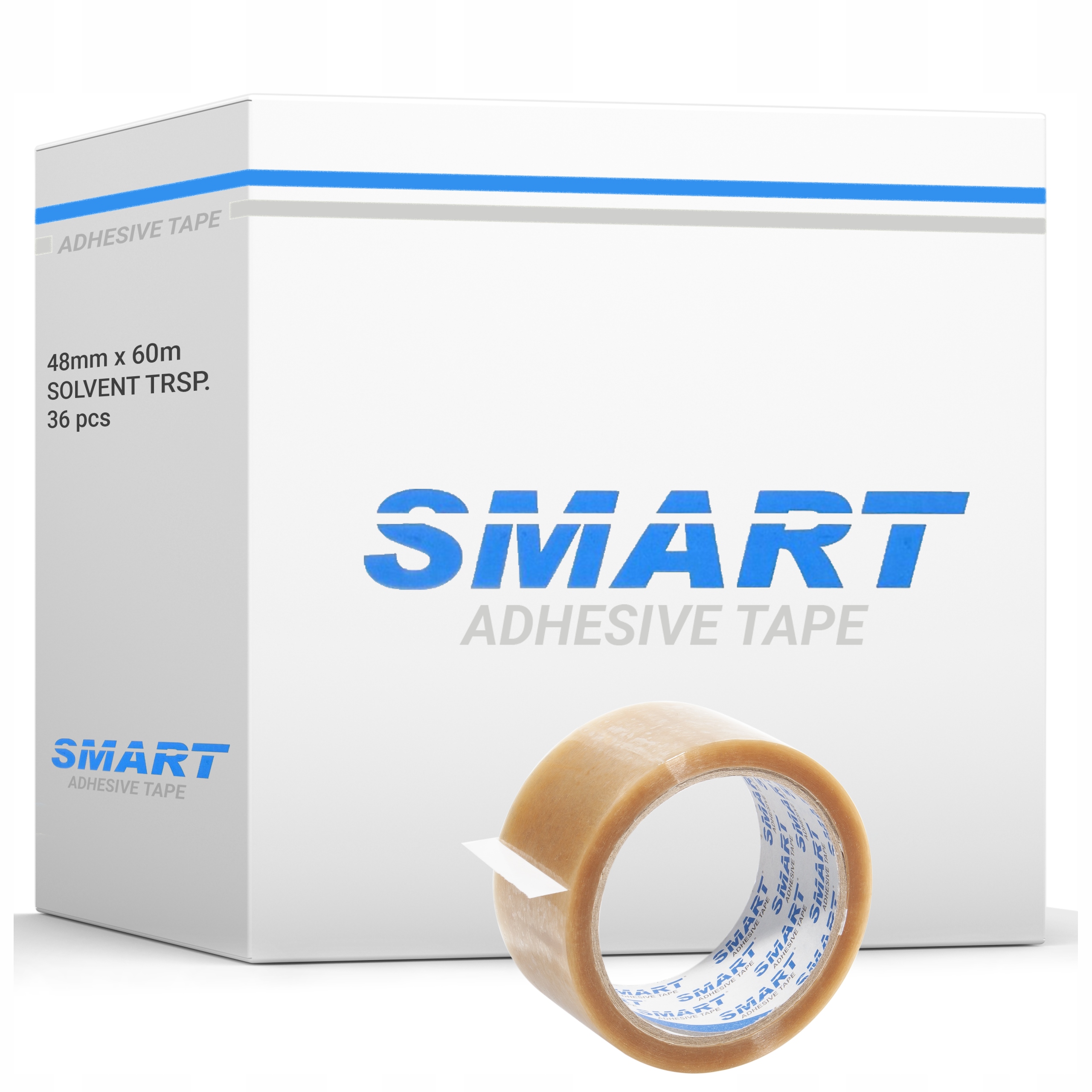 TAŚMA PAKOWA SMART 48/66y SOLVENT TRANSPARENT 36sz
