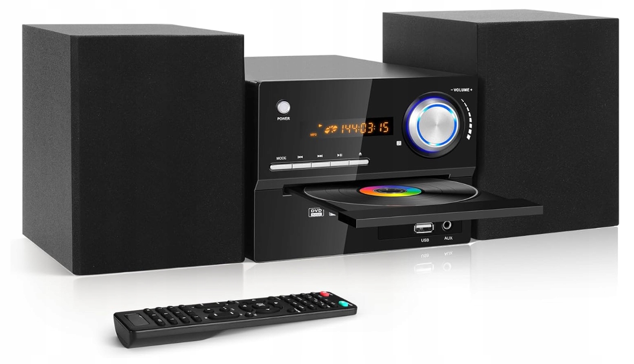 Kompaktní stereo systém, multifunkční domácí Bluetooth reproduktor DVD-802