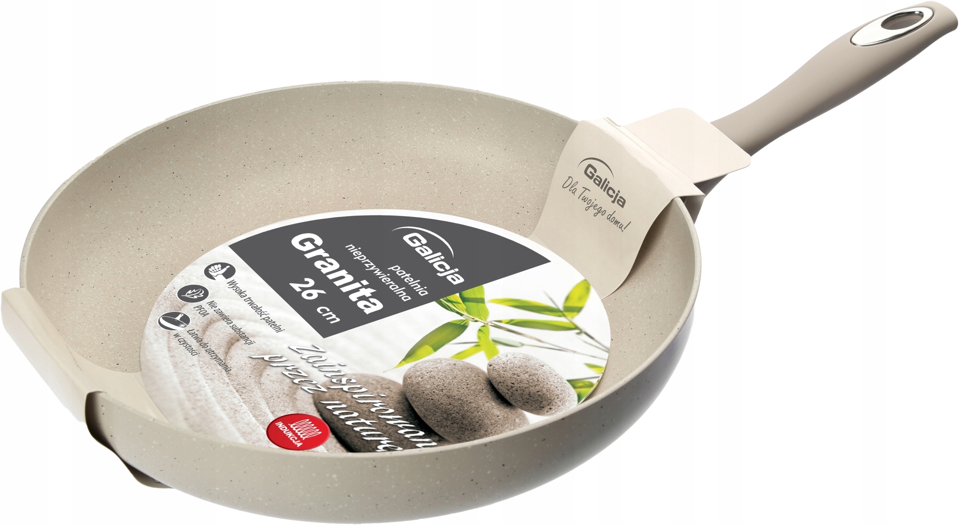 

Patelnia indukcja gaz okrągła talerz 26 cm