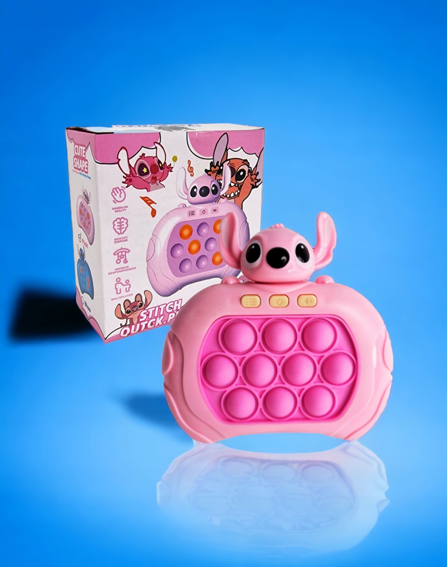 GRA ZRĘCZNOŚCIOWA STITCH POP IT ANTYSTRESOWA ELEKTRYCZNA STICH RÓŻOWY Rodzaj gniotki