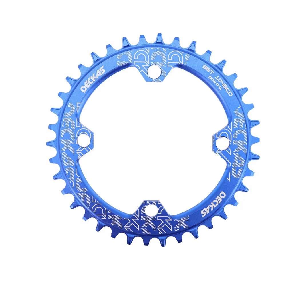 Zębatka do Roweru Rowerowa Zębatka Okrągła Niebieska Narrow Wide 38T 104BCD