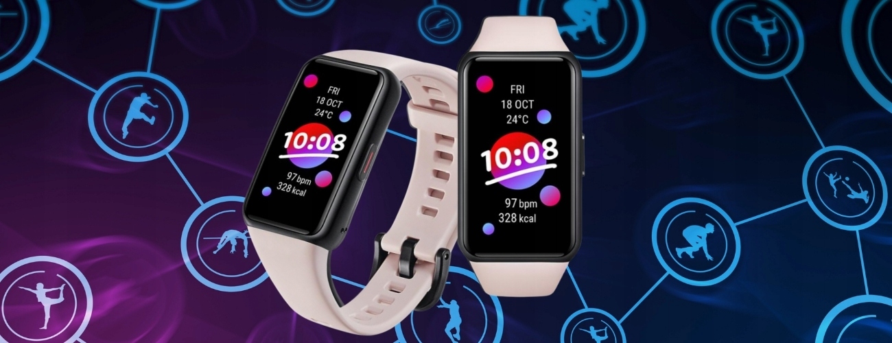 SMARTWATCH HONOR BAND 6 SMART ZEGAREK AMOLED BT 5 PULS SPORT Kolor różowy