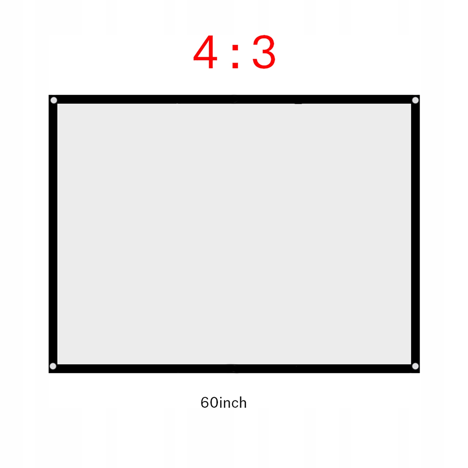 PRZENOŚNA SKŁADANA KURTYNA DO PROJEKTORA 4:3 60" Marka Inna