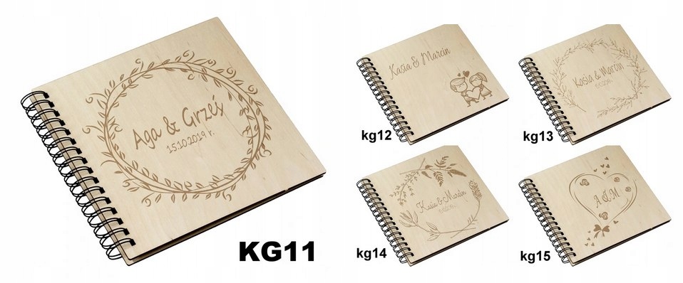 PERSONALIZOWANY ALBUM ŚLUBNY W DREWNIE GRAWER PREZ Producent Inna