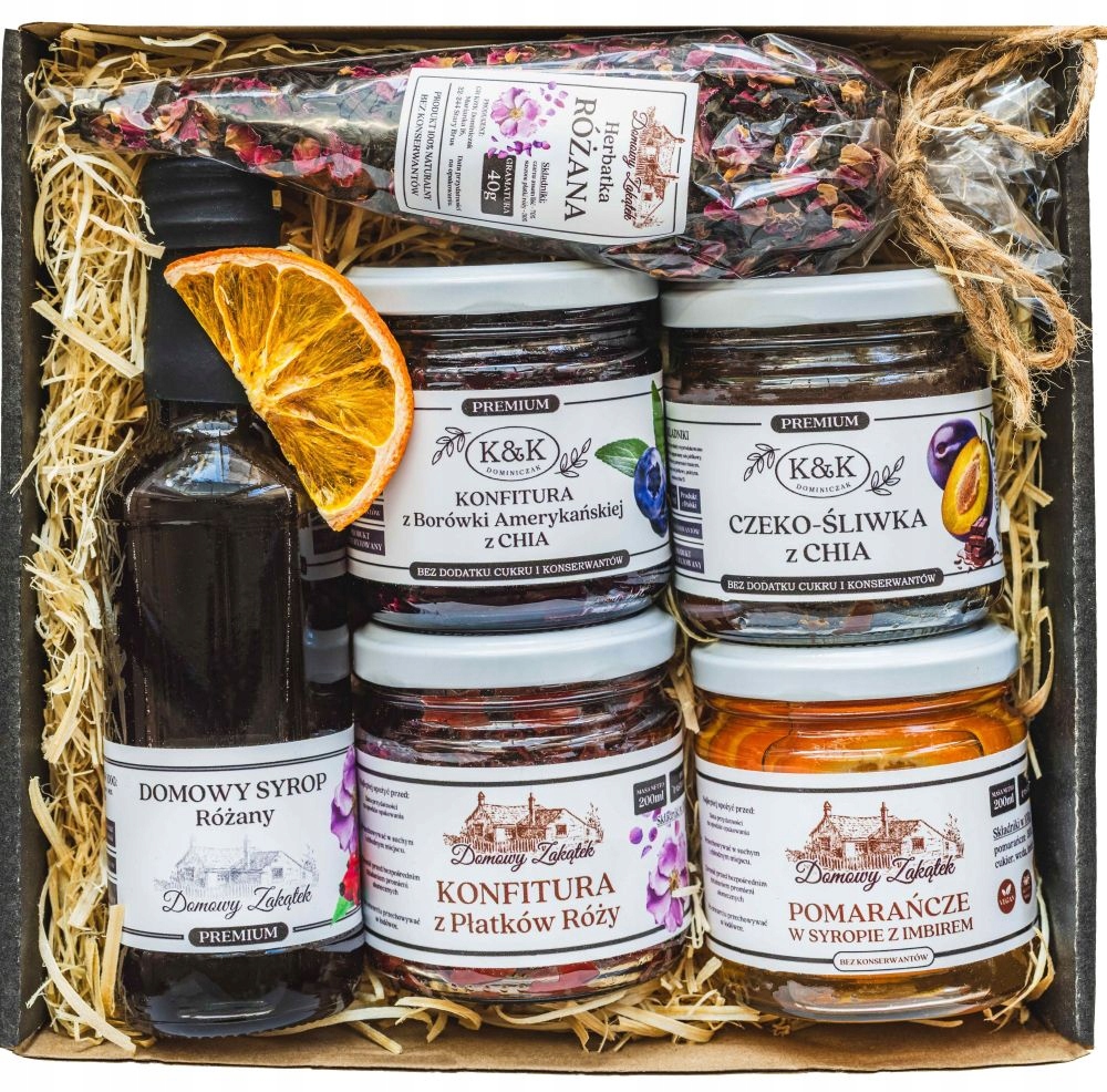 Zestaw Prezentowy Różana Uczta – Konfitury,Syropy,Herbatki Premium