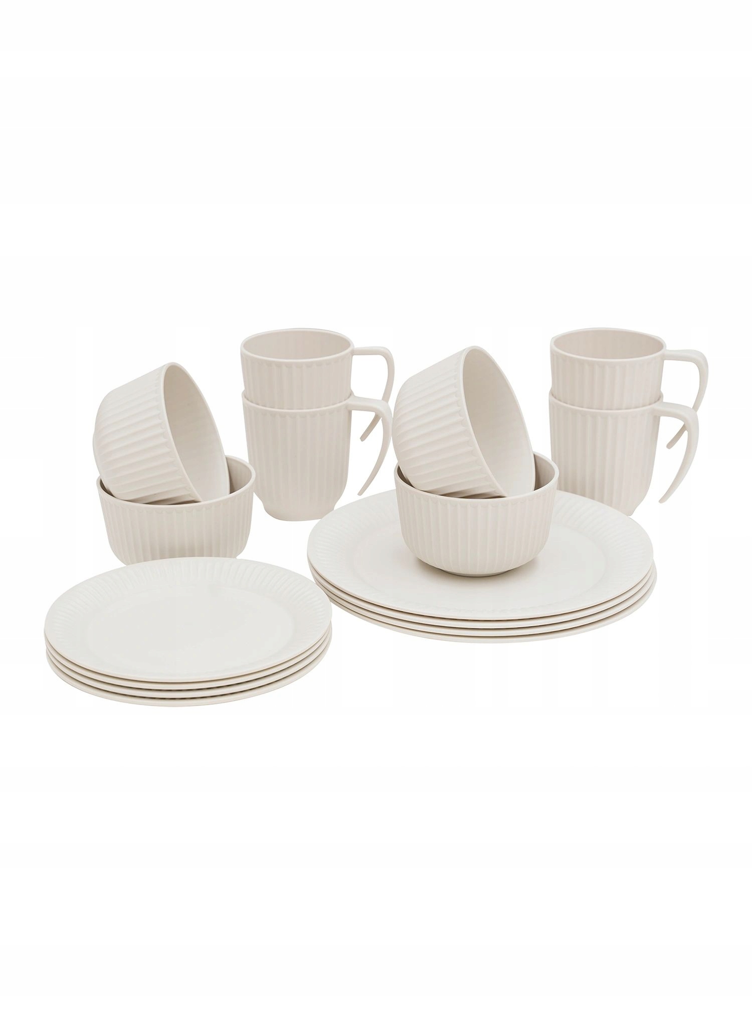 Turistické nádobí Outwell Delish 4 Person Dinner Set Sandstone