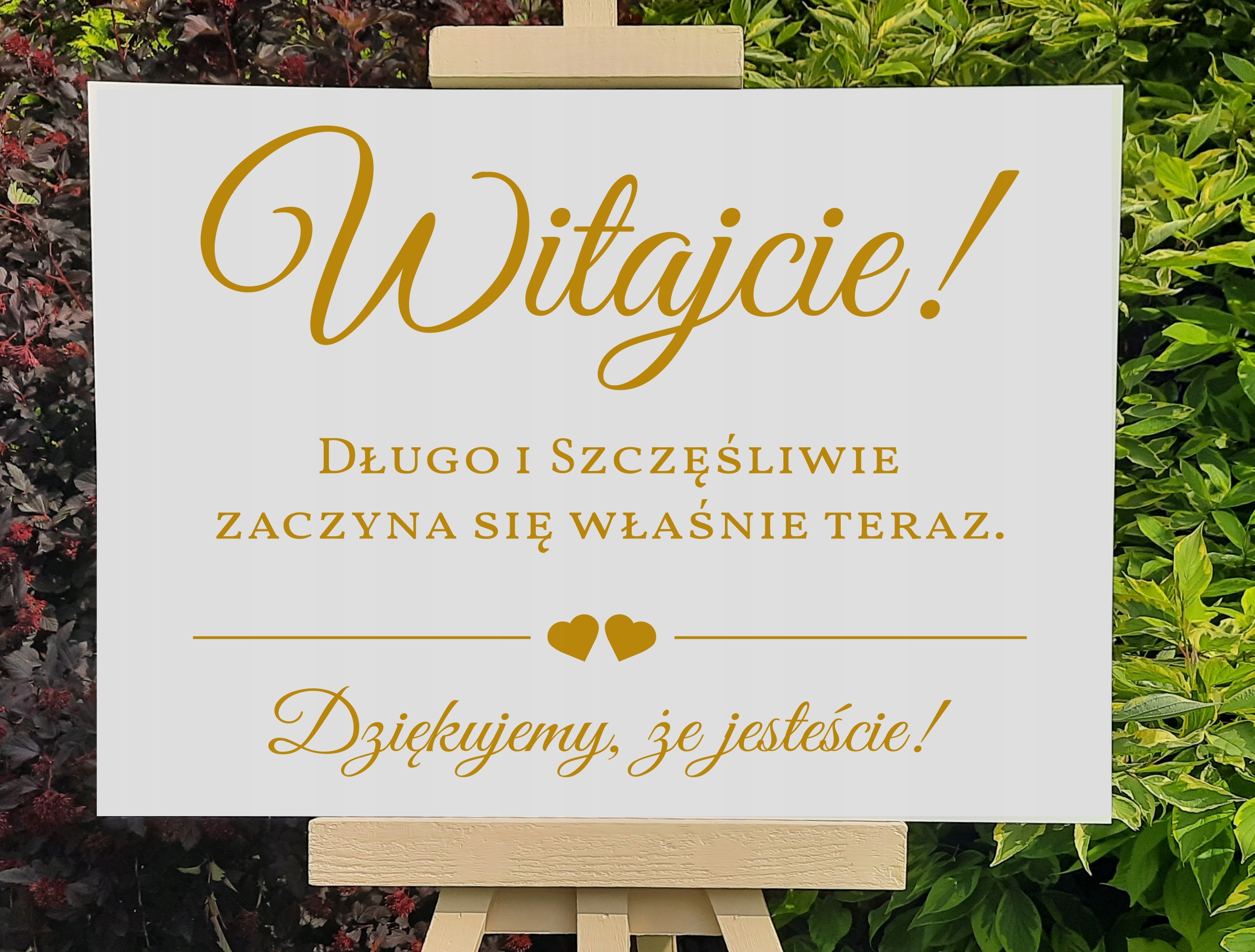 tablica powitalna wesele Witajcie Dziękujemy 70x50 Marka inna