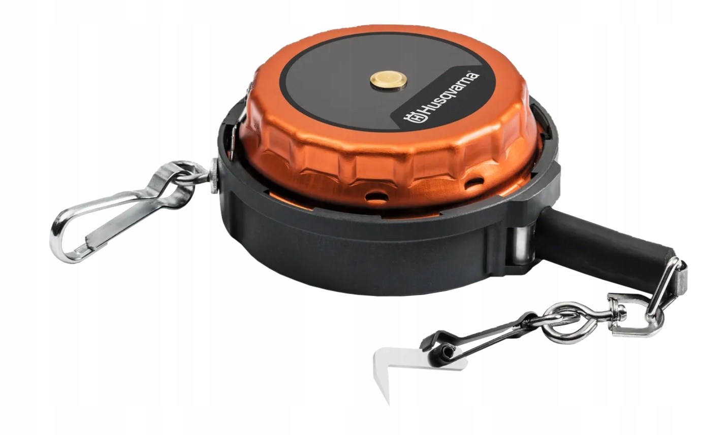 TAŚMA MIERNICZA 20M LEŚNA Z KARABIŃCZYKIEM HAKIEM DO LASU DREWNA HUSQVARNA