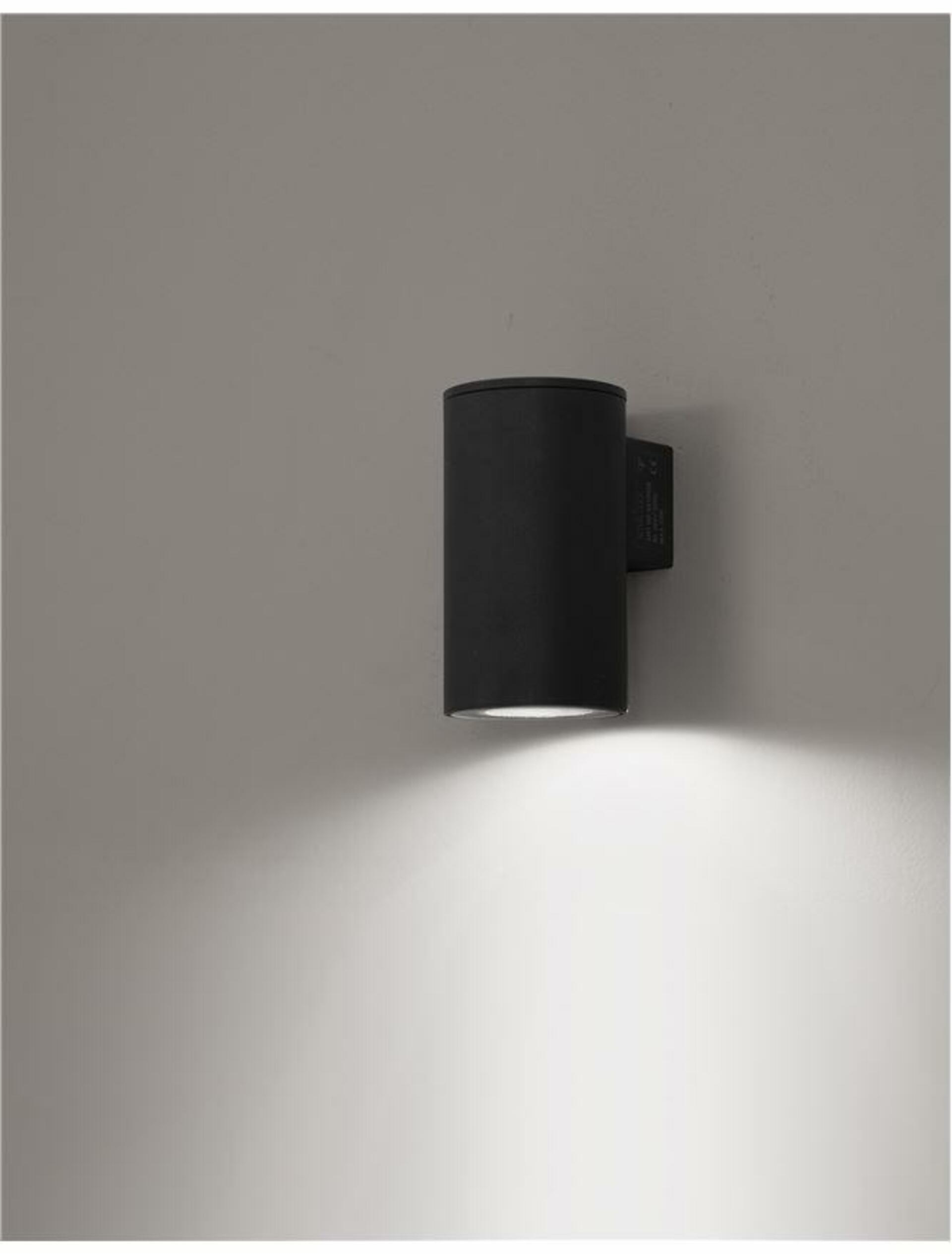 Nova Luce vonkajšie nástenné svietidlo Alp čierny hliník a sklo Led Chip Cree