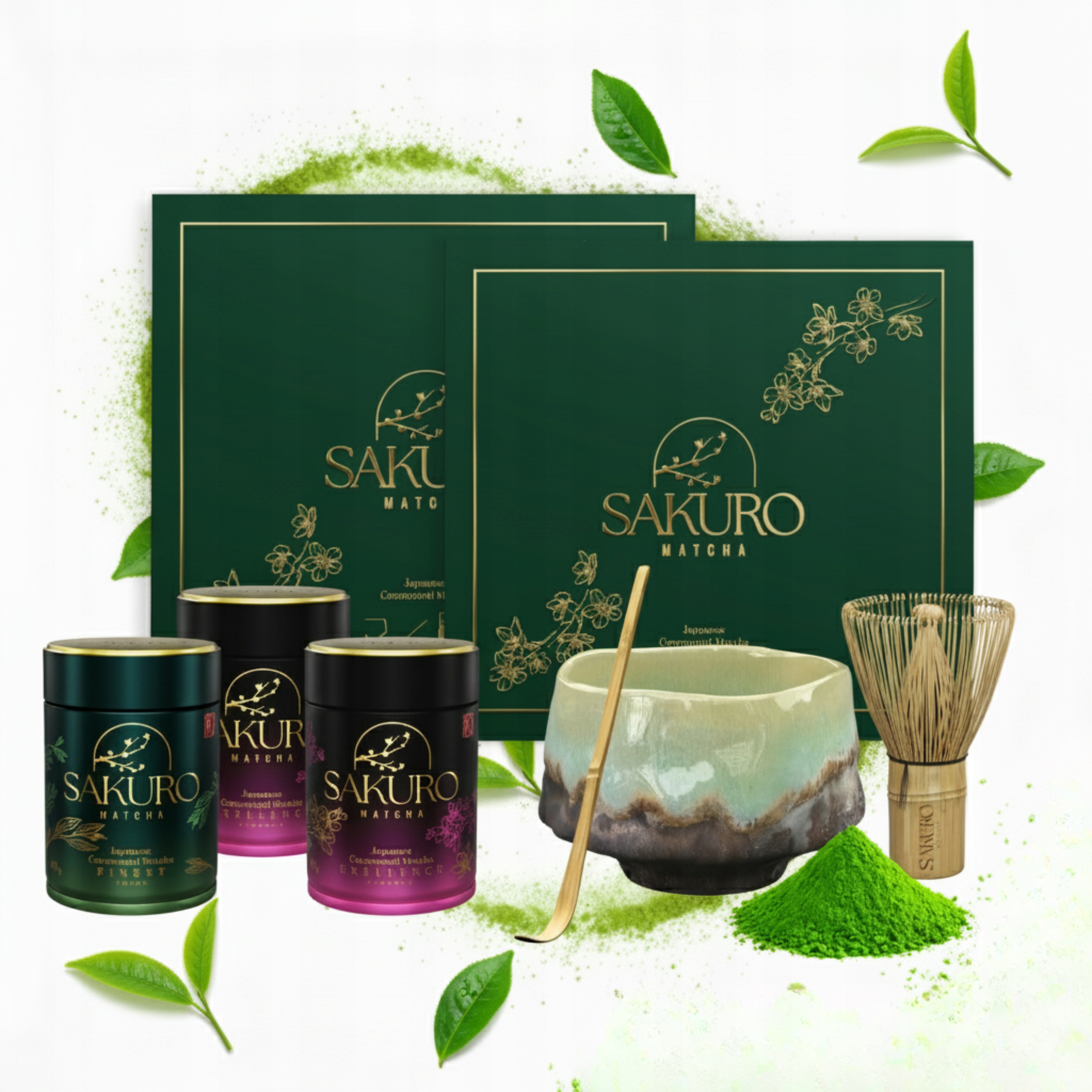 Levně Startovací Sada pro japonskou matchu Bio Premium Sakuro 160 g