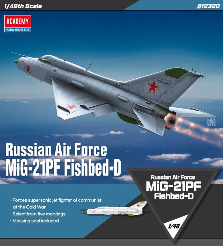 Russian Air Force MiG-21PF Fishbed-D Academy 12320 1/48