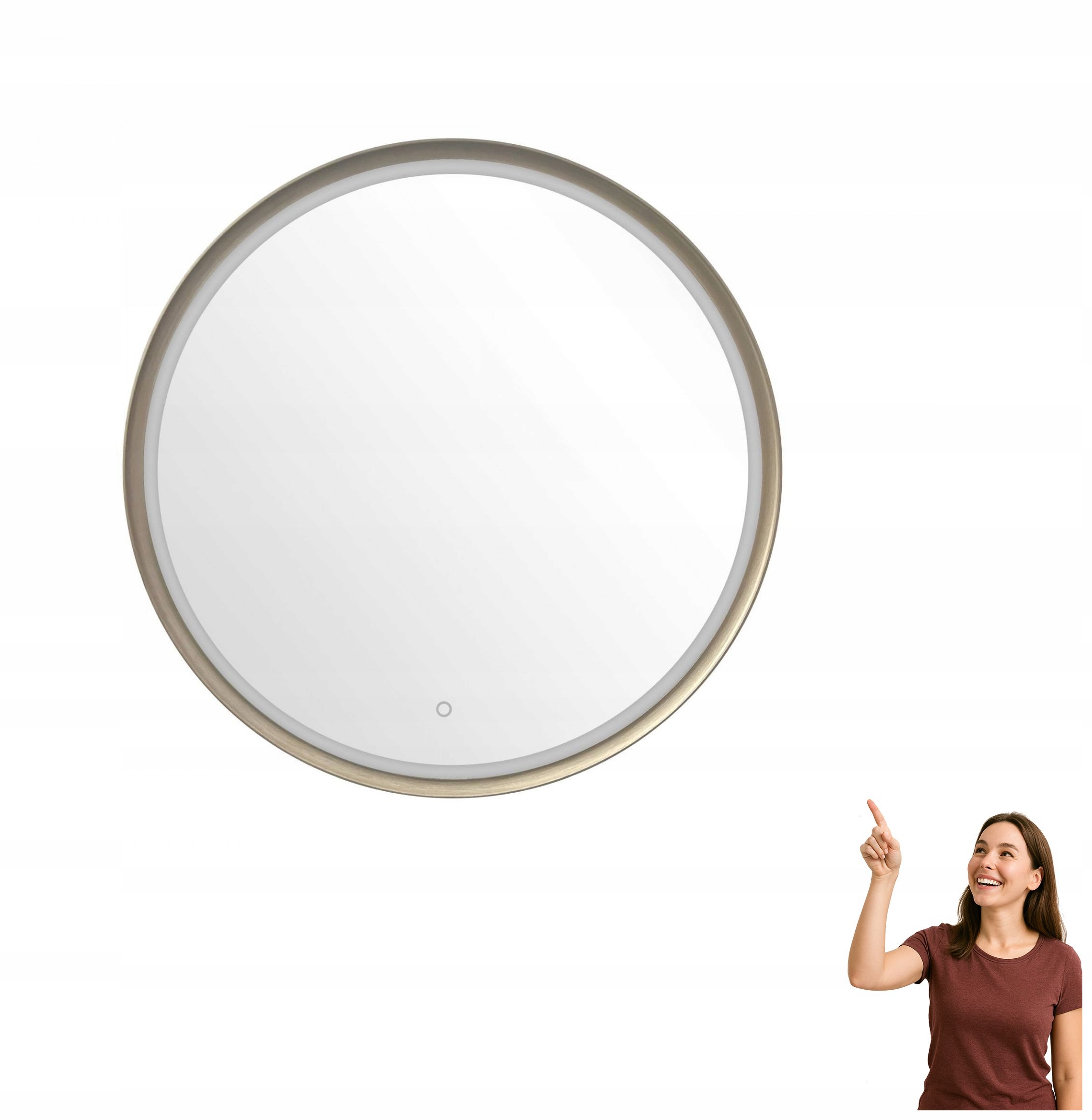 Okrúhle kúpeľňové zrkadlo s Led podsvietením 36W Zrkadlo 3177A Zuma Line