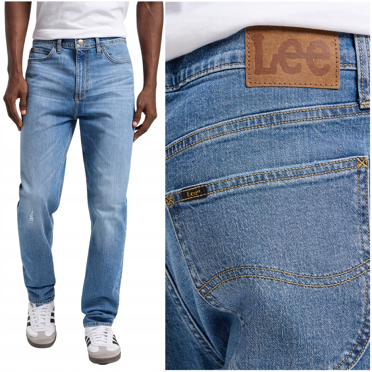 Lee Austin regular tapered Shipwreck džínové kalhoty protržení W33 L34