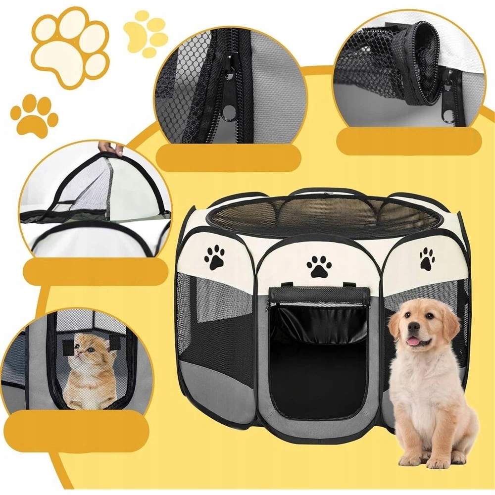 Levně Skládací Kotec Pro Koťata Štěňat, Multifunkční Tkanina Oxford, Velikost S