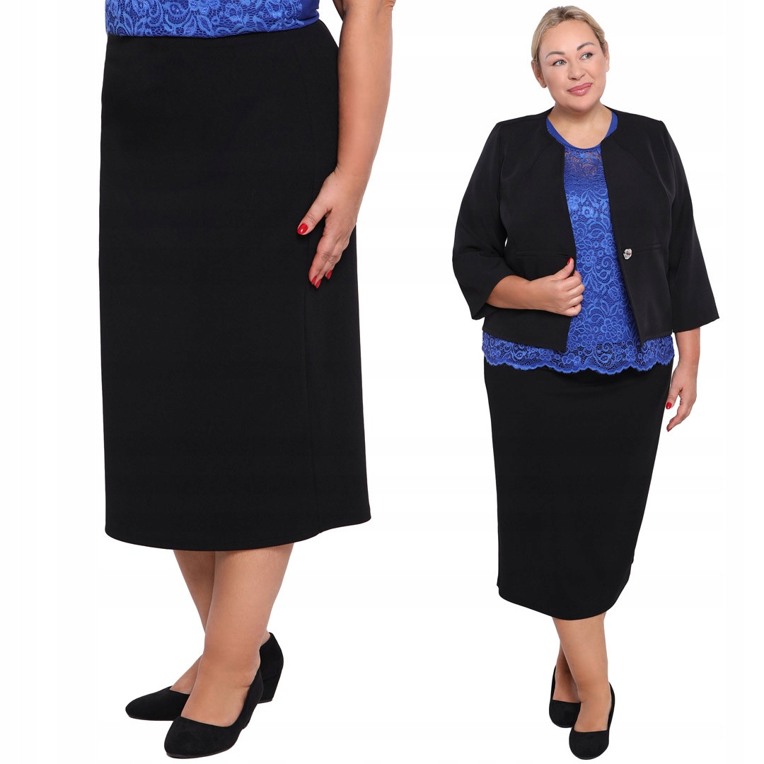 Elegantní dlouhá černá sukně 64