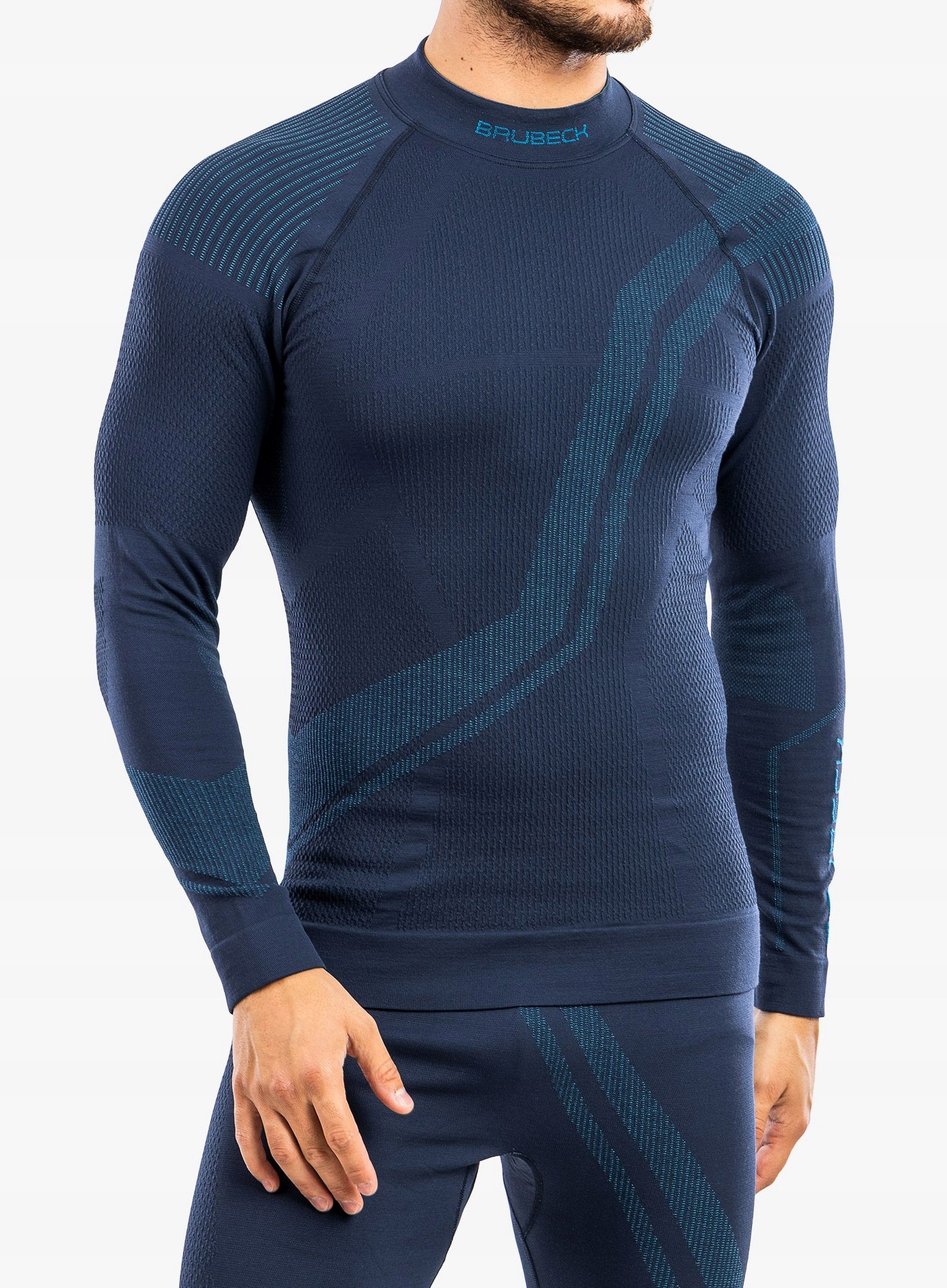 Bluza termiczna męska Brubeck Thermo Wool by Pustelnik navy blue XXL