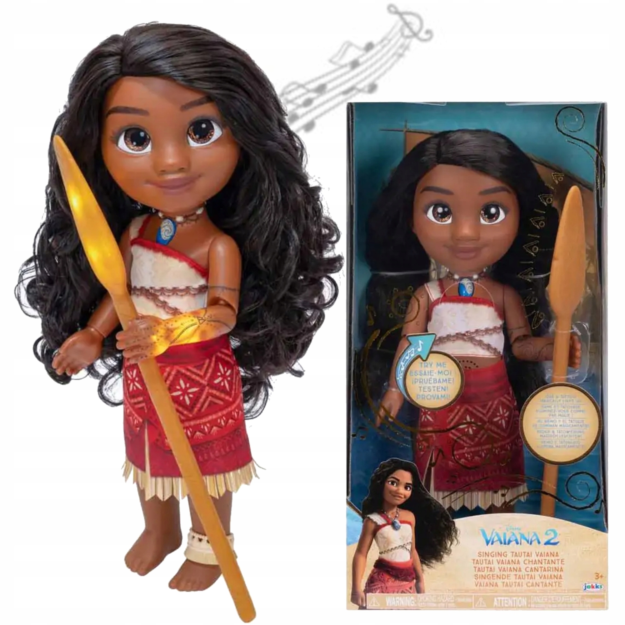Lalka Disney Śpiewająca Księżniczka Vaiana 2 Moana Tatuaż Oar 35 CM