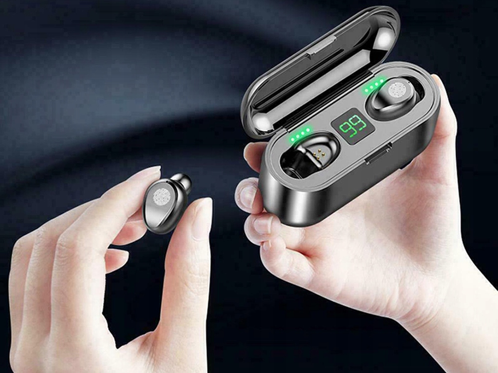 SŁUCHAWKI BEZPRZEWODOWE BLUETOOTH F9 POWERBANK Kod producenta 04102