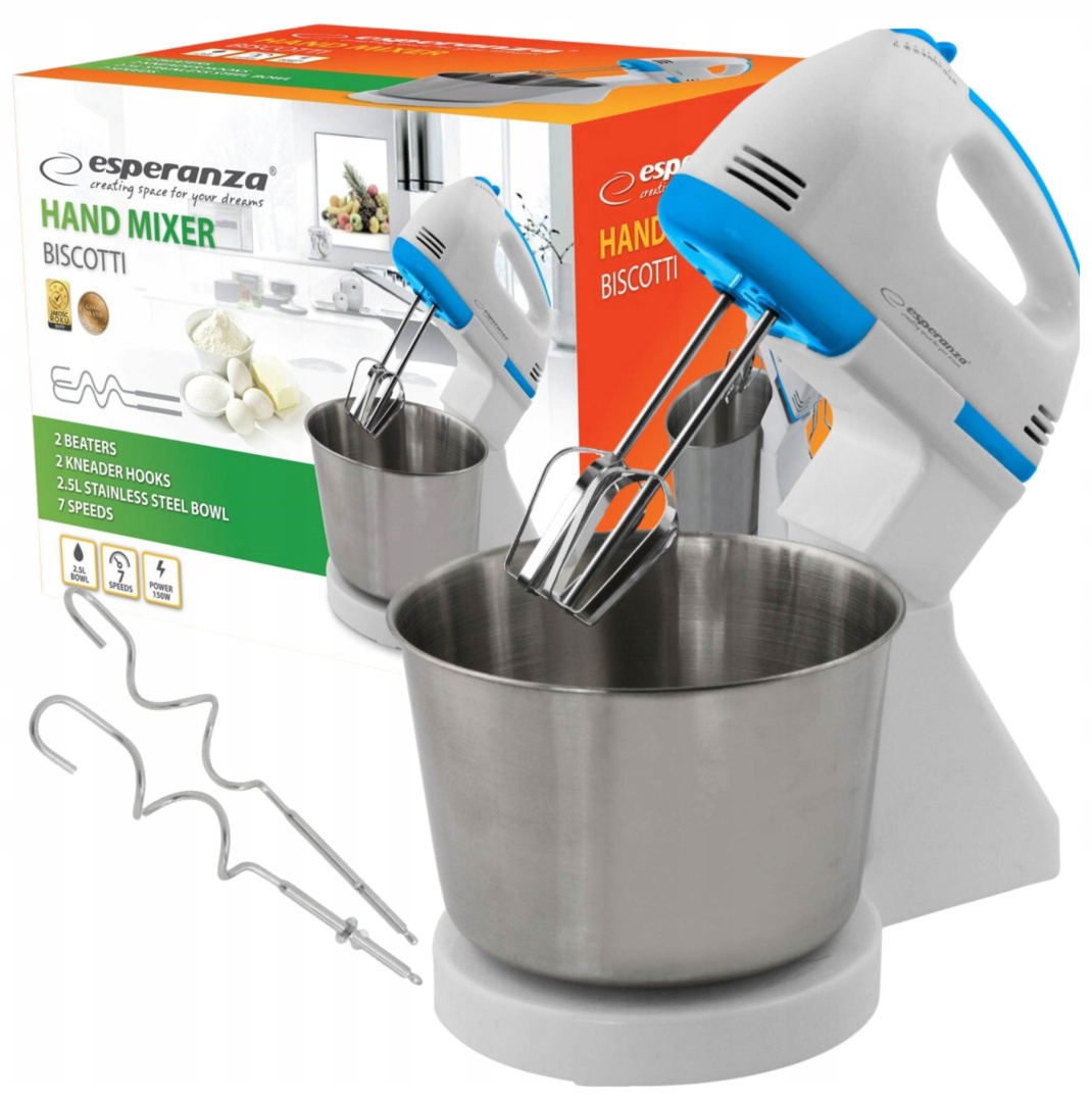 Mocny Mikser Ręczny Z Misą Robot Kucehnny 2,5L