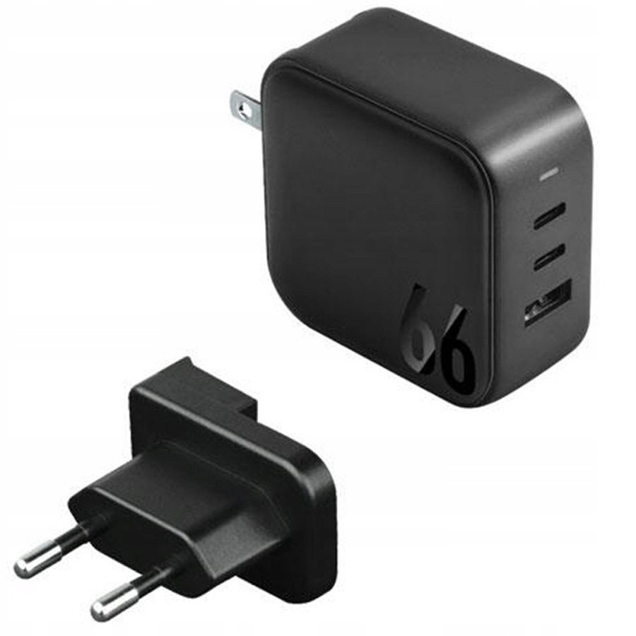 Energea ład. siec. 1xUSB+2xUSB-CPD-PPS-QC 3.0 66W 2C1A czarny/black Us+eu