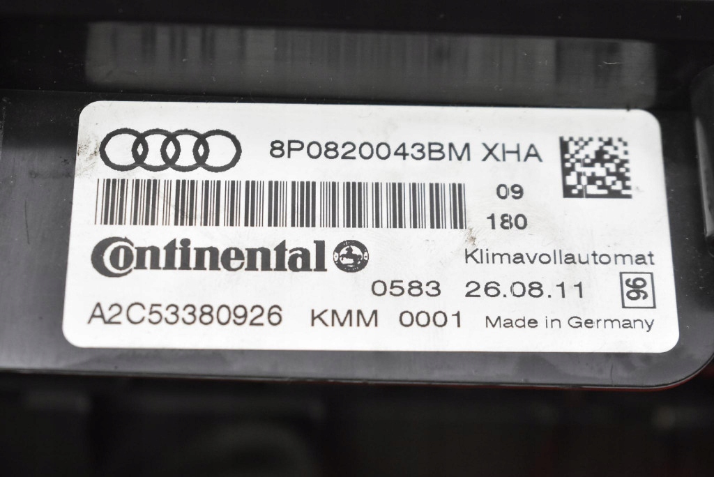 control panel air conditioning devices KLIMY 8P0820043BM AUDI A3 8P LIFT 08-13