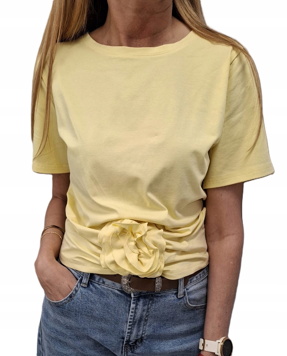 Cocomore Tričko s růží Žlutá 34/XS Novinka