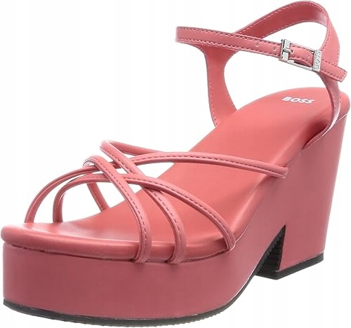 Boss Dámské Růžové Sandály Na Platformě S Přezkou 36 Jtd