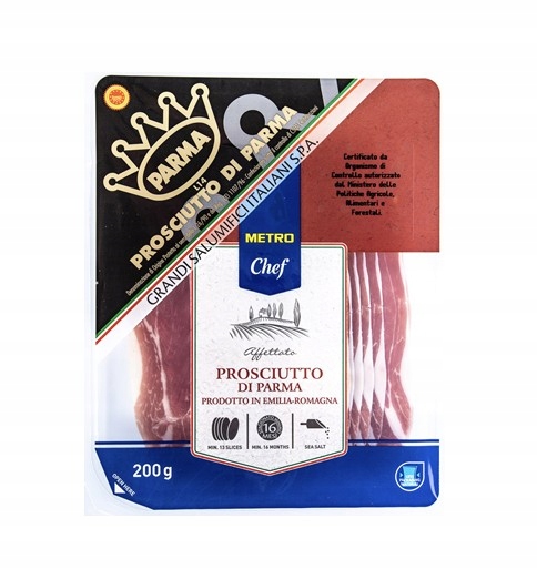 Metro Chef Parma plátky 200 g Italská parmská šunka