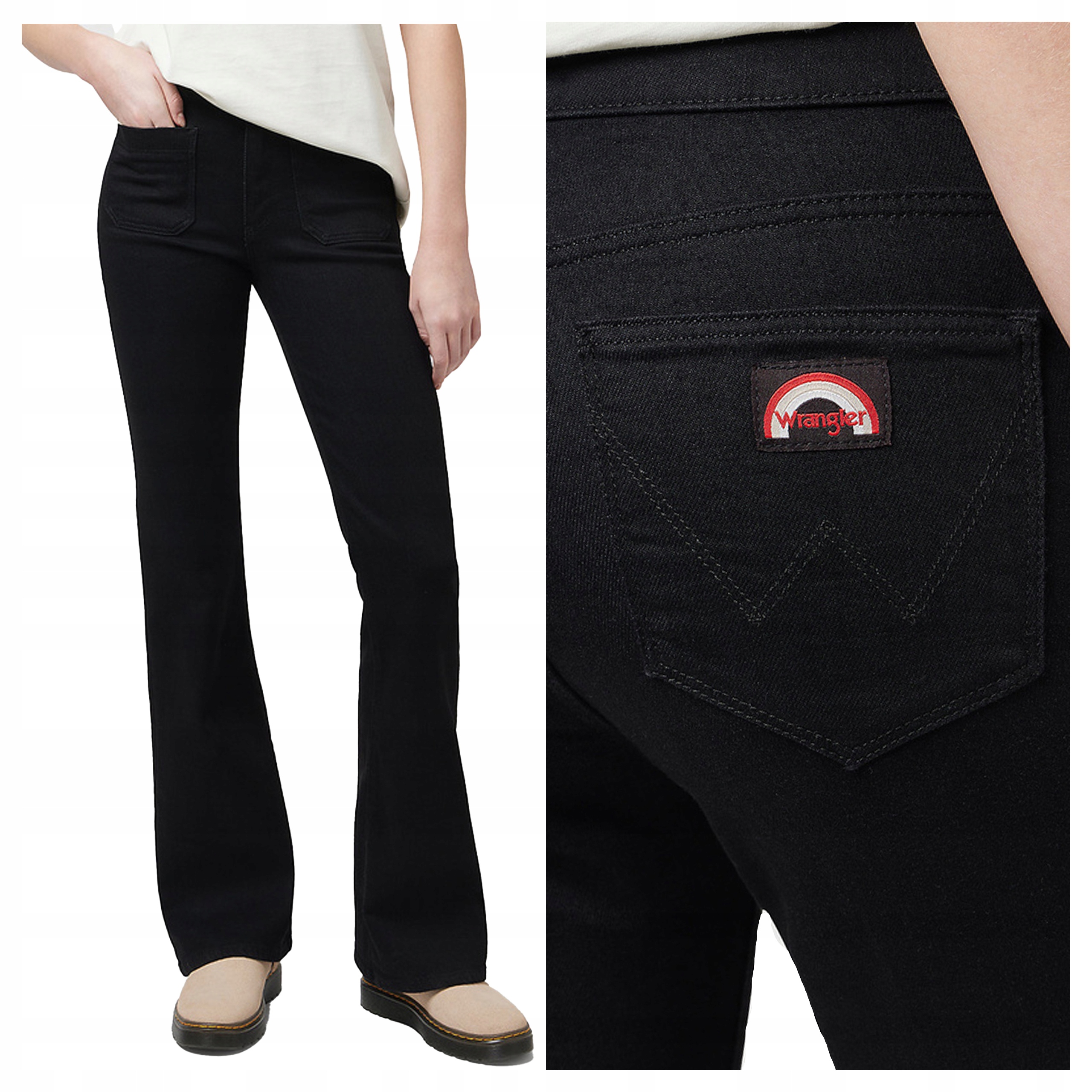 Wrangler Flare W27 L30 Dámské látkové kalhoty