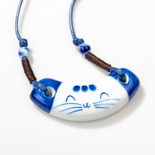 Přívěsek Velká keramická kočička Kočka Ruce Vyrobeno