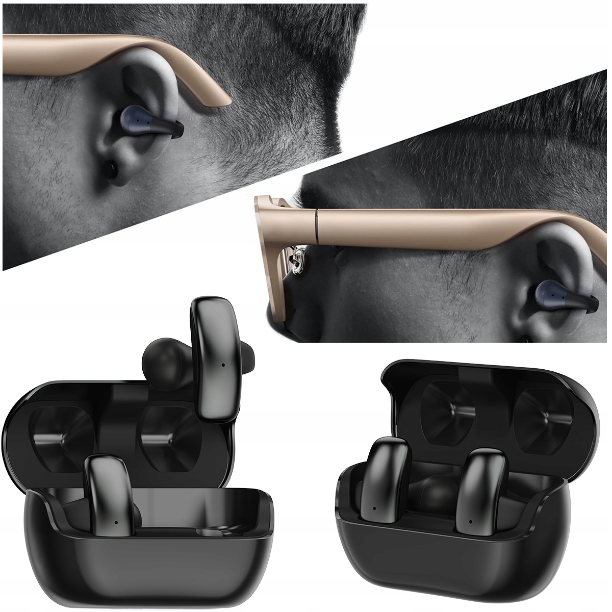 Sluchátka do uší Imiki SP1 s nabíjecím pouzdrem Černá