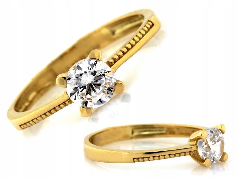 Jemný zlatý prstýnek 585 s očkem, klasický, elegantní dárek