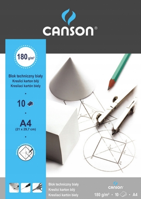 

Blok techniczny A4 Canson 190 g/m2 biały