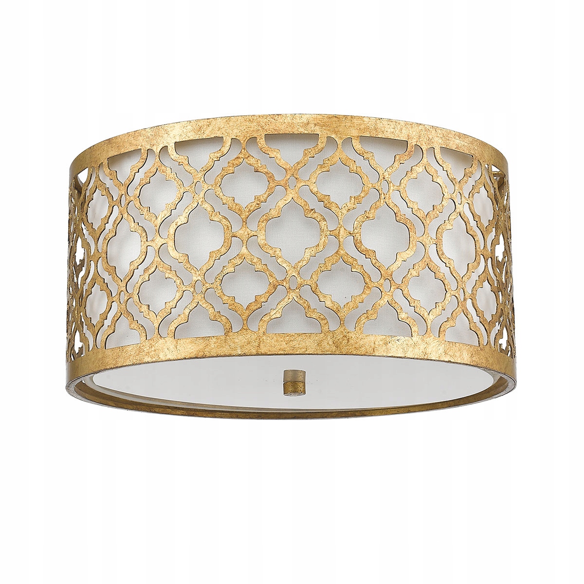 Stropné svietidlo Hampton starý zlatý biely okrúhly 40 cm Gilded Nola