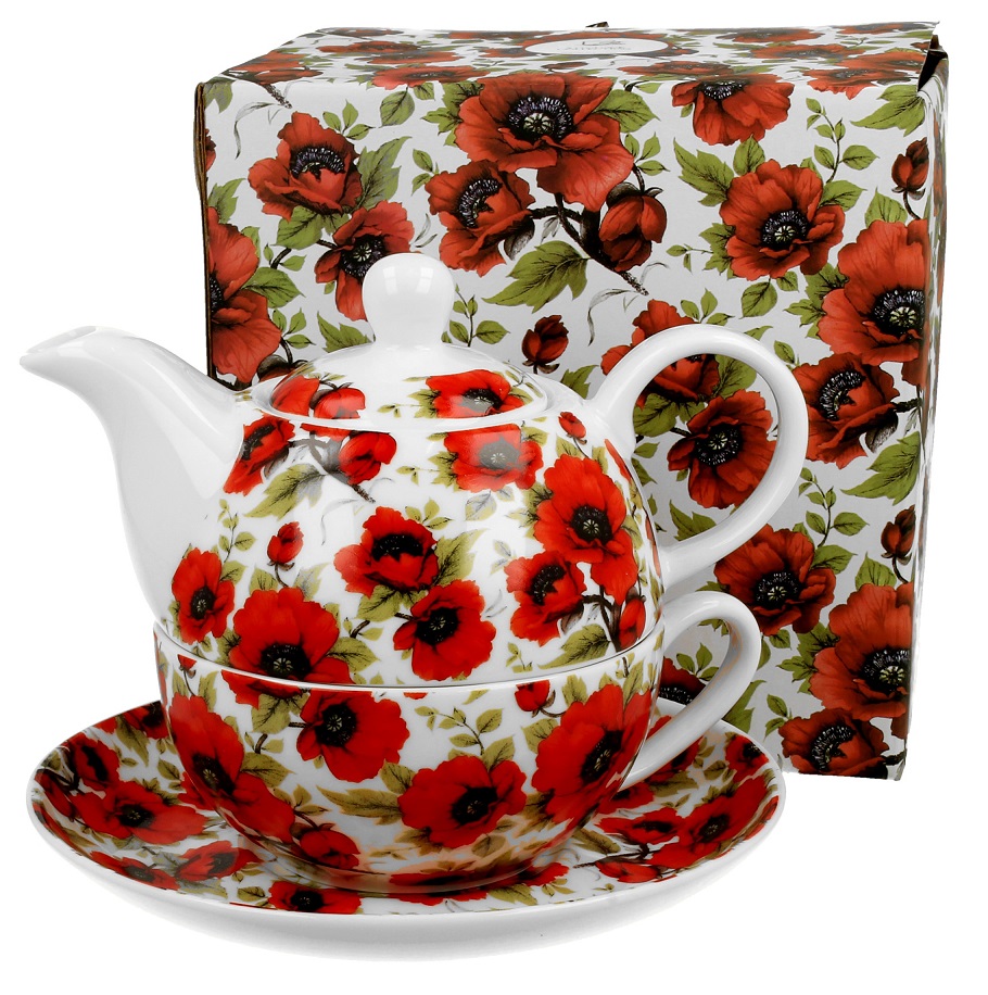 

Dzbanek Porcelanowy czerwone maki 350ml