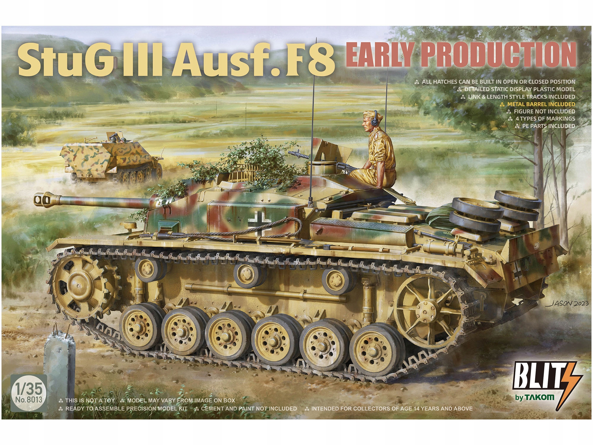 Dělo Sturmgeschutz StuG III Ausf.F8 Early model 8013 Takom