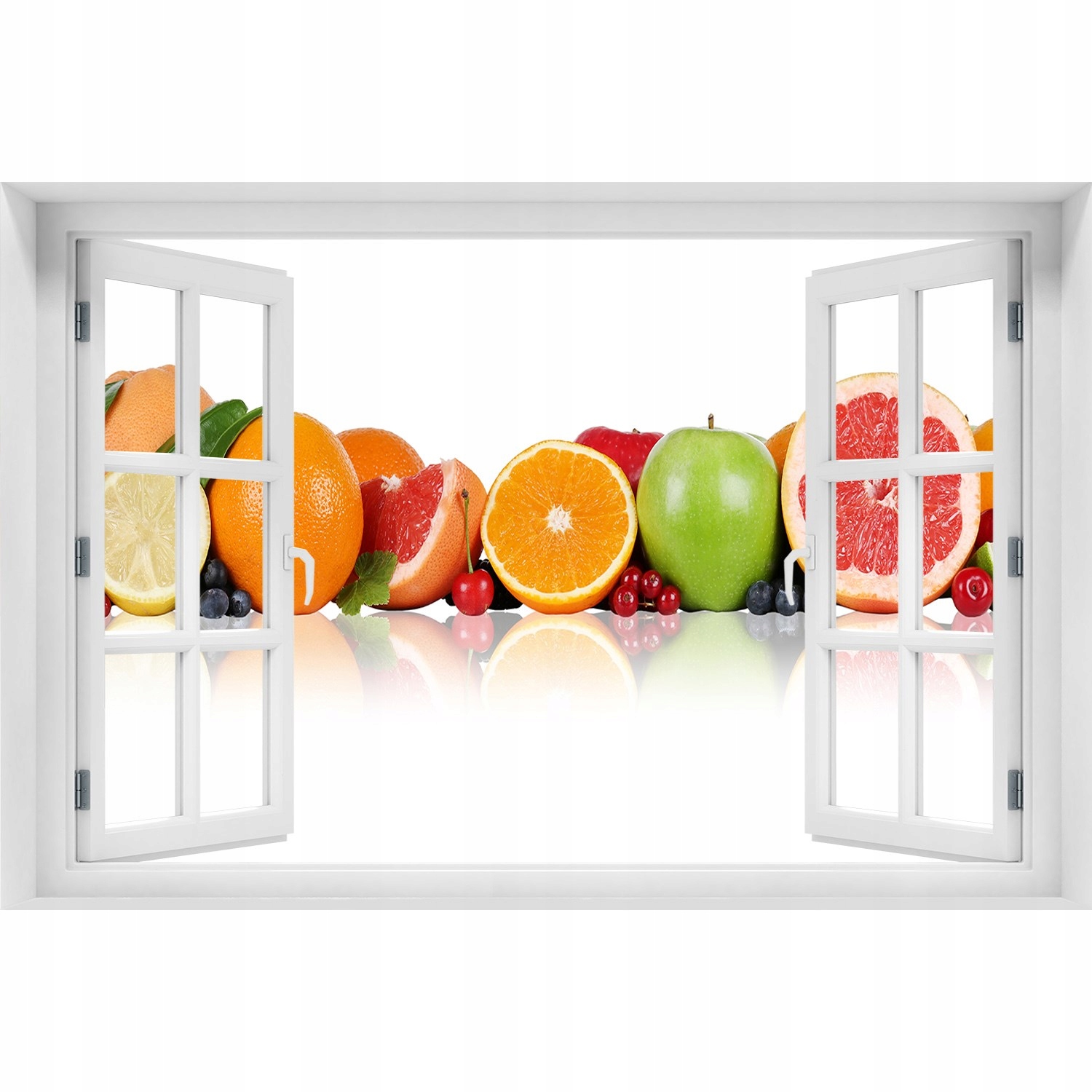 

Okno 3D Naklejka ścienna Kolorowe owoce 90x60