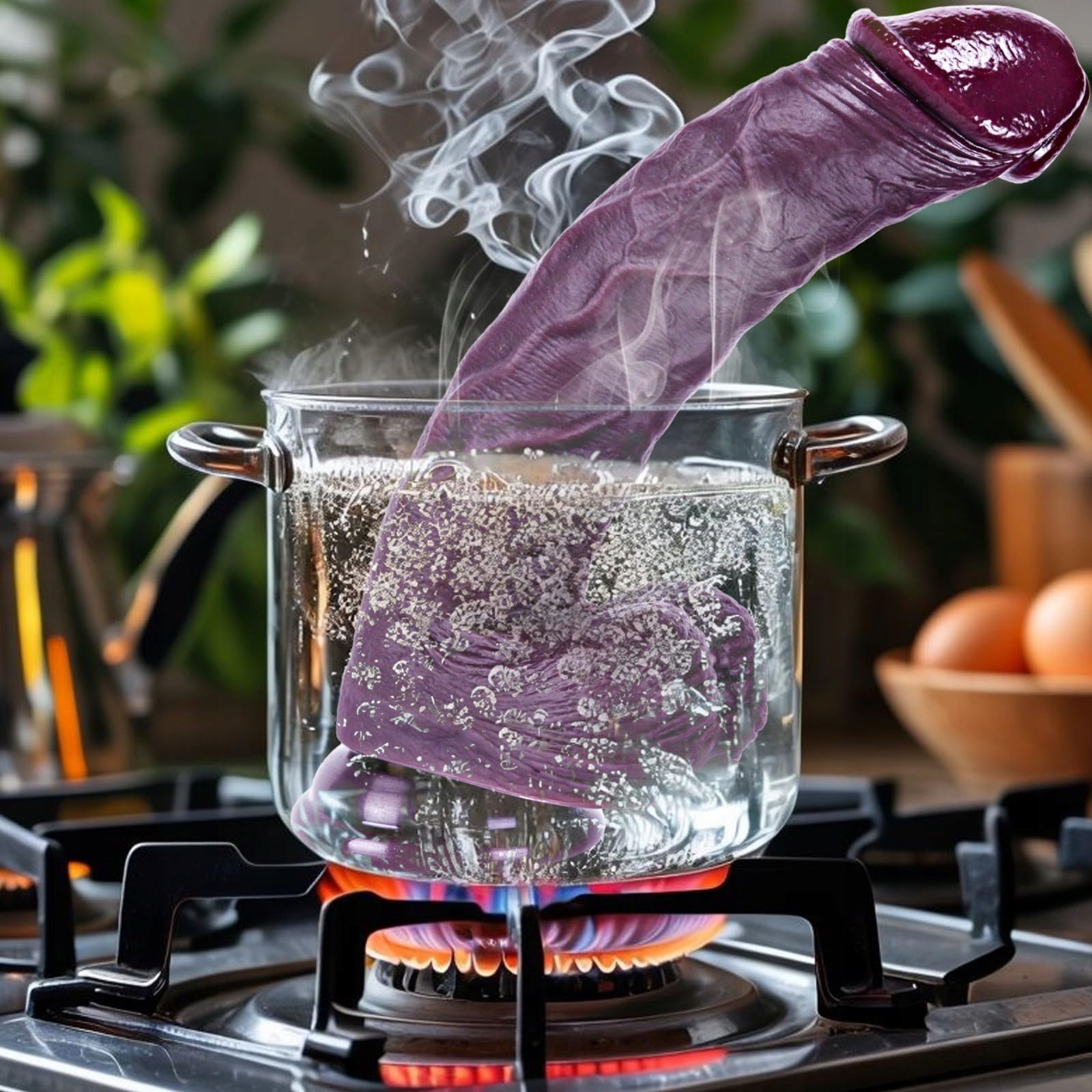 Realistyczny dildo 38 cm z przyssawką dla kobiet i mężczyzn — miniatura 4
