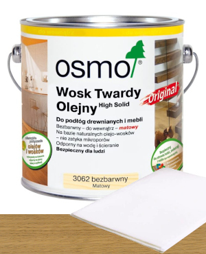 Osmo 3062 Tvrdý vosk olejový 2,5L Bezbarvý Mat