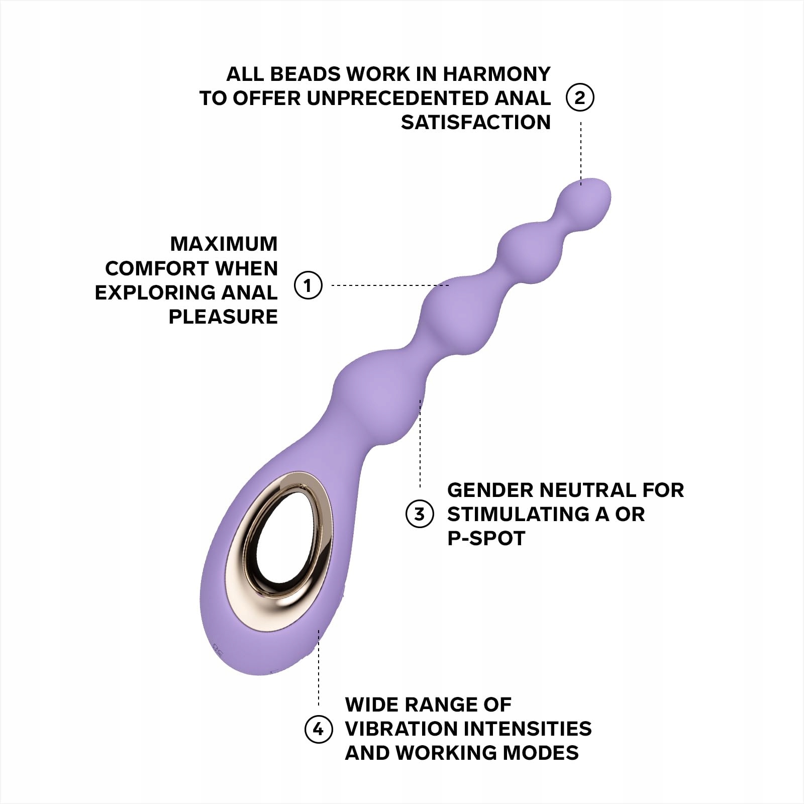 LELO SORAYA Wibrator Analny Z Technologią Bow Motion 8 Trybów Wibracji — miniatura 3