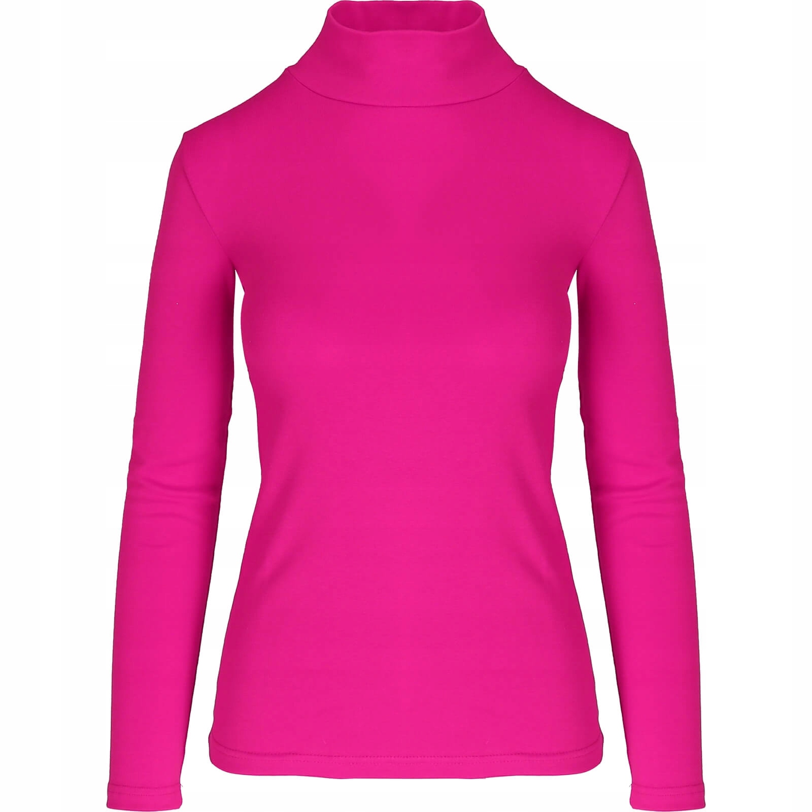 Półgolf Damski Cienki Elastyczny Sweter amarant XS Wzór dominujący bez wzoru